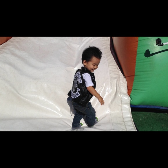 Hand made baby faux leather vest - Picture 2 of 4